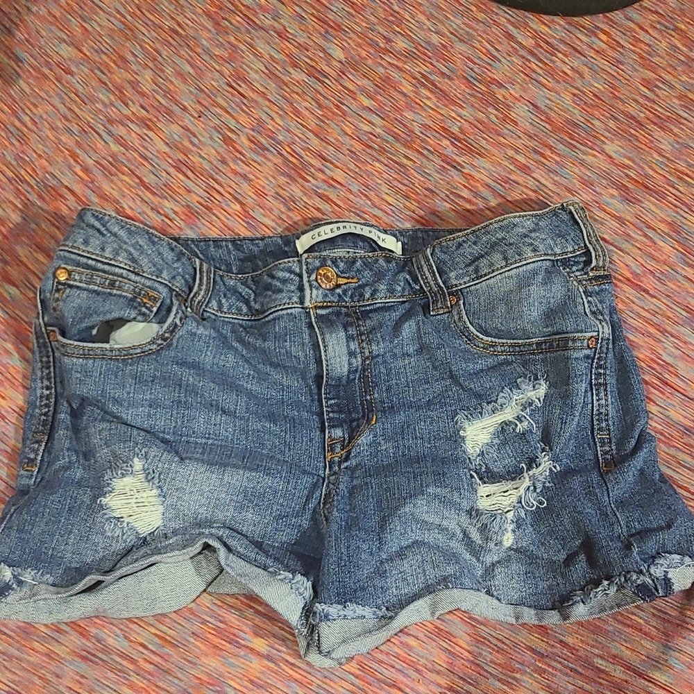 2/$22 Celebrity Pink Denim Shorts, Size 11/30